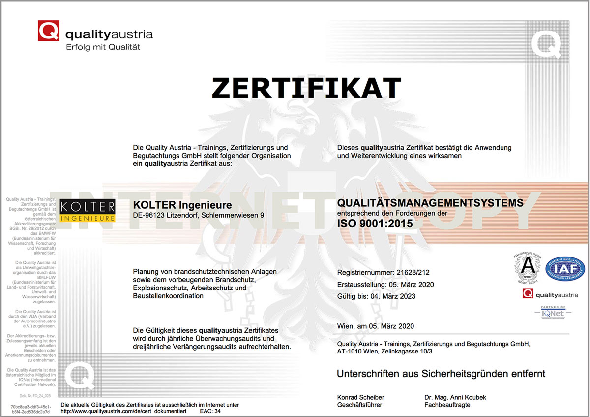 Qualitiy Austria Zertifikat